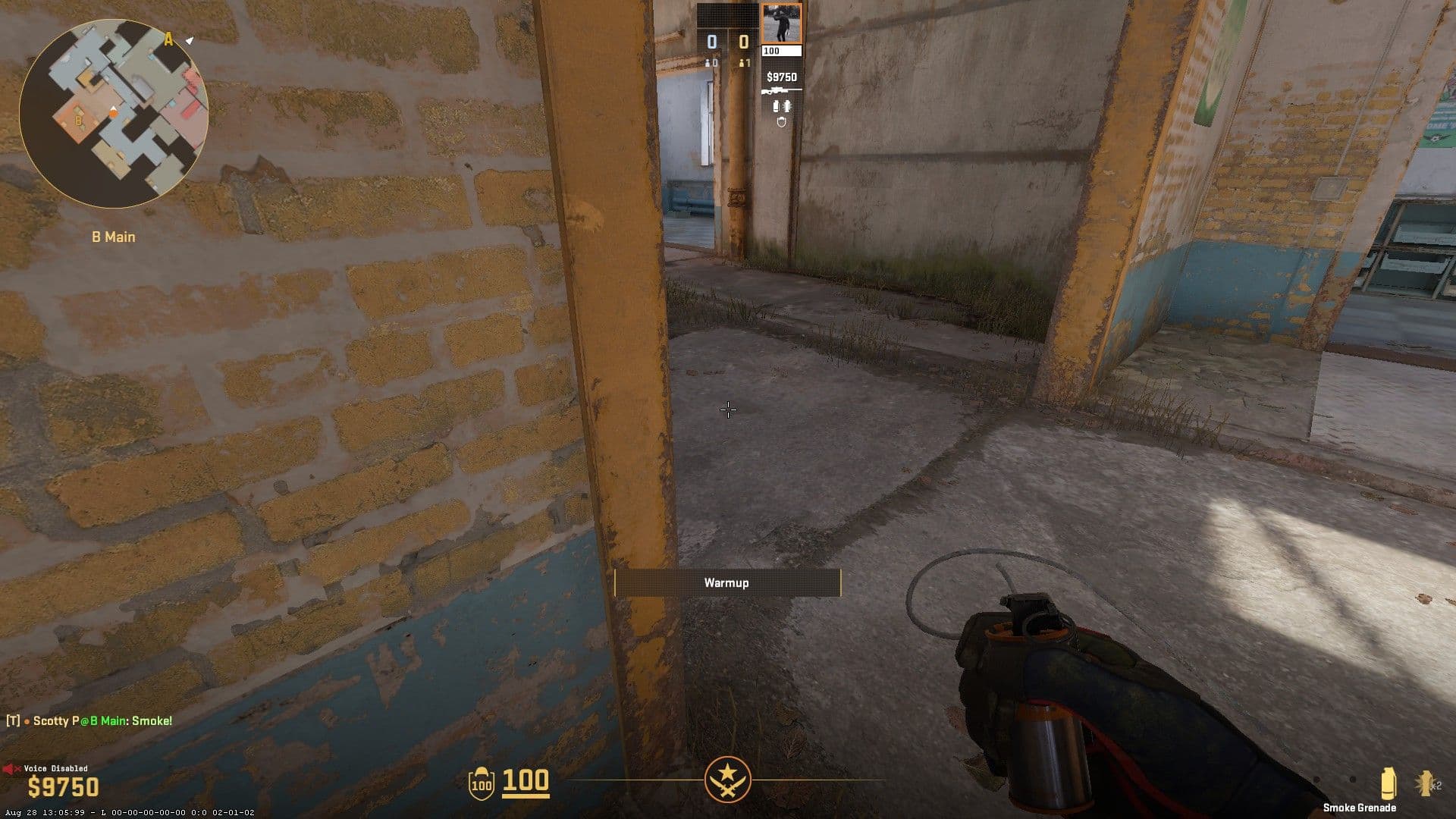 B site execute — Smoke 1 - position