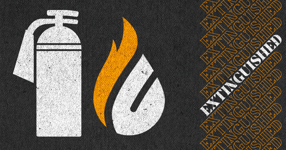 The Flames extinguish