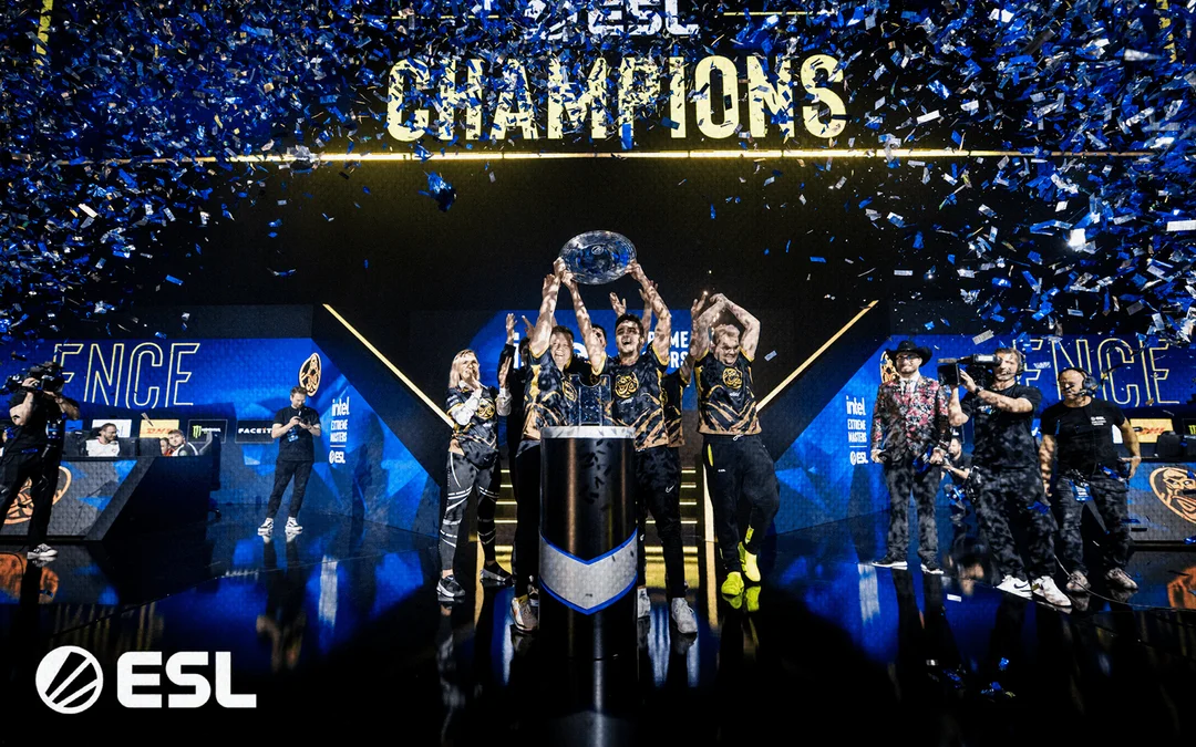 ENCE lifting the trophy at IEM Dallas 2023